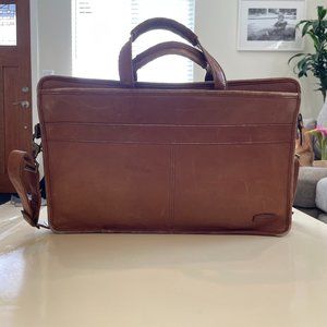 Dilana Vintage Leather Messenger Briefcase